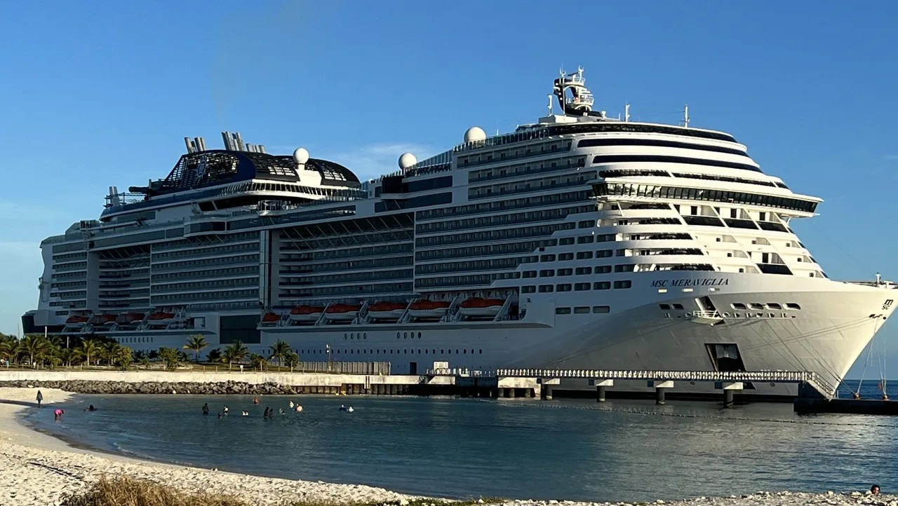 MSC Meraviglia docked in Ocean Cay